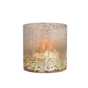 Photophore bougie en verre opaque texturé – 10cm