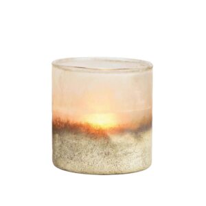Photophore bougie en verre opaque texturé – 2 modèles