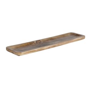 Plateau décoratif rectangle en bois naturel – 2 modèles