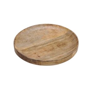 Plateau décoratif rond en bois naturel – 2 modèles