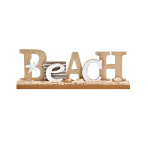 Présentoir lettres en bois et coquillages – ‘Beach’