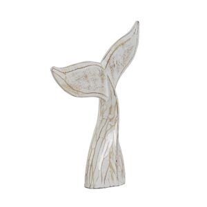 Figurine en bois à poser – Queue de baleine, 33cm