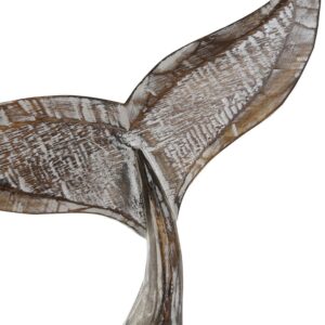 Figurine en bois à poser – Queue de baleine, 33cm