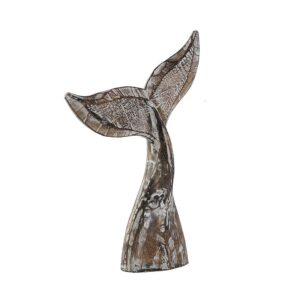 Figurine en bois à poser – Queue de baleine, 33cm