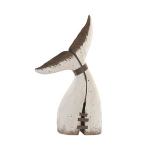 Figurine en bois à poser – Queue de baleine, 34cm