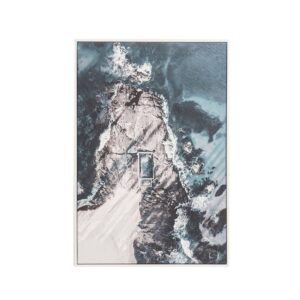 Tableau mural encadré en bois – Océan 93cm