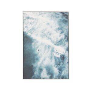 Tableau mural encadré en bois – Surfeur 93cm