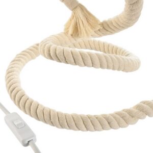 Lampe de table à poser pied corde de jute – 39cm