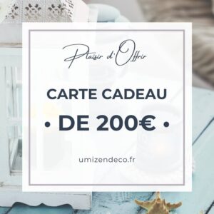 Carte cadeau déco d’une valeur de 200€
