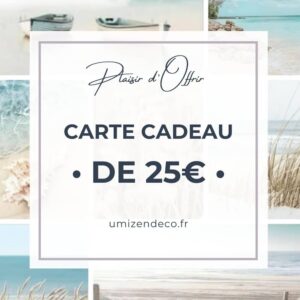 Carte cadeau déco d’une valeur de 25€