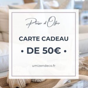 Carte cadeau déco d’une valeur de 50€