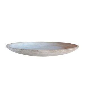 Coupe décorative ronde en MDF blanchi – 29cm