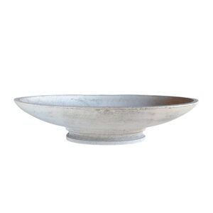 Coupe décorative ovale en MDF blanchi – 37cm