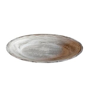 Coupe décorative ovale en MDF blanchi – 30cm