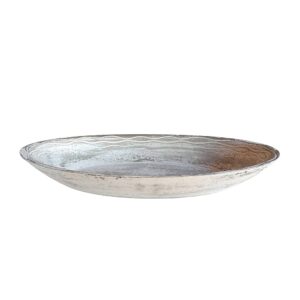 Coupe décorative ovale en MDF blanchi – 30cm