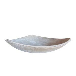 Coupe décorative ronde en MDF blanchi – 30cm