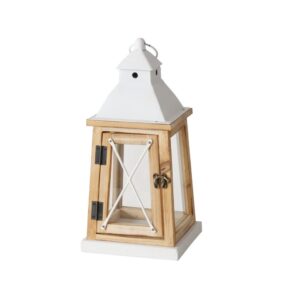 Lanterne à bougie en bois pour l’extérieur – Set de 2