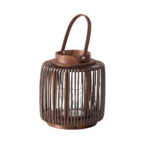 Lanterne à bougie en bois pour l’extérieur – 24cm