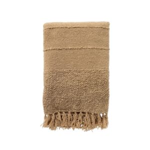 Plaid à bouclette camel 140×180 – Polyester 500g