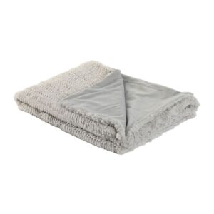 Plaid fourrure gris 130×170 – Polyester 580g