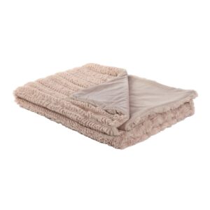 Plaid fourrure rose 130×170 – Polyester 580g