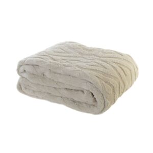 Plaid polaire beige 150×200 – Polyester 250g