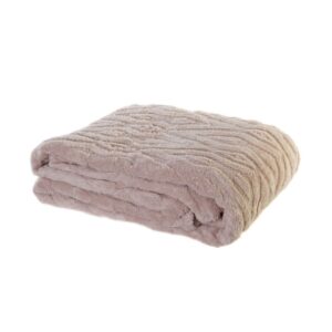 Plaid polaire rose 150×200 – Polyester 250g
