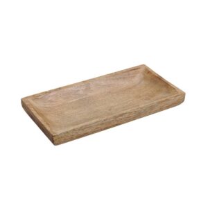 Plateau décoratif rectangle en bois naturel – 2 modèles