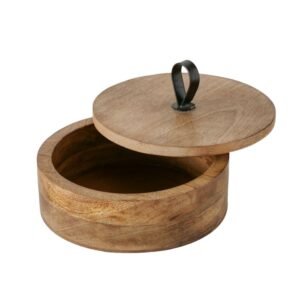 Boîte de rangement déco en bois – 19cm