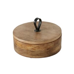 Boîte de rangement déco en bois – 19cm