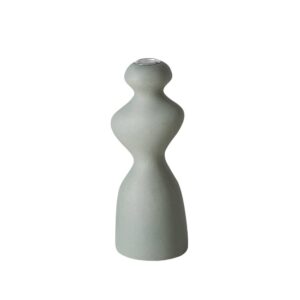 Bougeoir en céramique vert, bougie chandelle