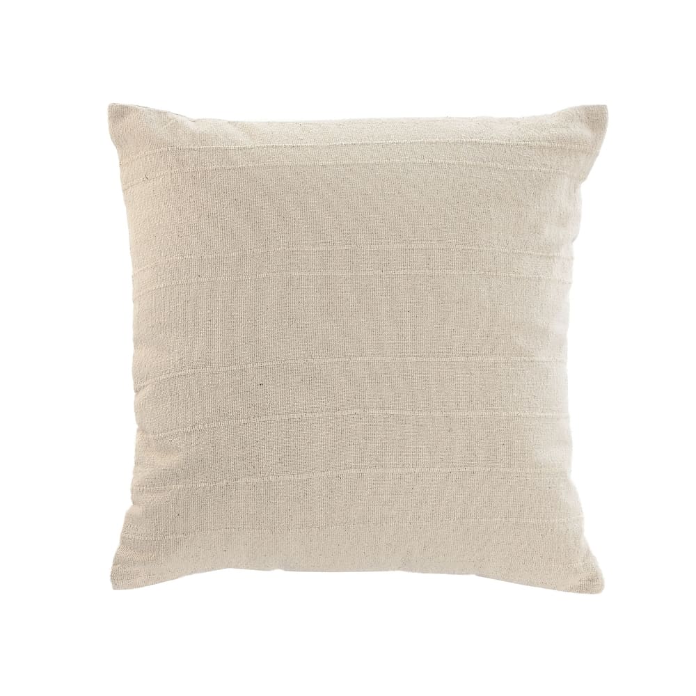 Coussin décoratif beige en coton déhoussable 45x45 pour canapé