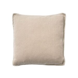 Coussin déco pour canapé en coton beige – 45×45