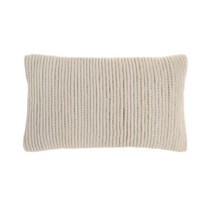 Coussin déco pour canapé en coton beige – 30×50