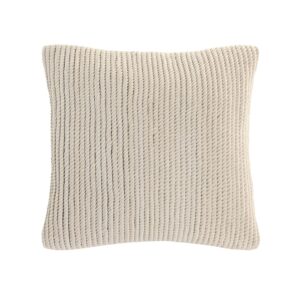 Coussin déco pour canapé en coton beige – 45×45