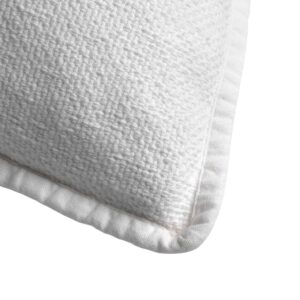 Coussin déco pour canapé en coton blanc – 45×45