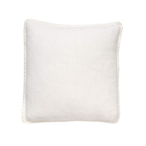Coussin déco pour canapé en coton blanc – 45×45