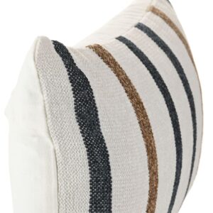 Coussin déco pour canapé en coton rayé – 30×50
