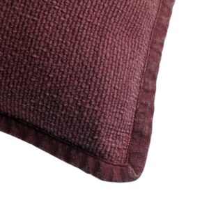 Coussin déco pour canapé en coton rouge – 45×45
