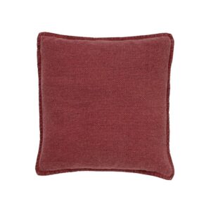Coussin déco pour canapé en coton rouge – 45×45