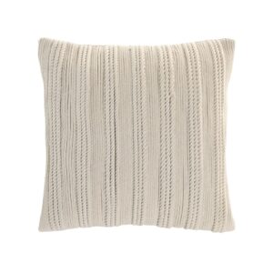 Coussin déco pour canapé en coton beige – 45×45