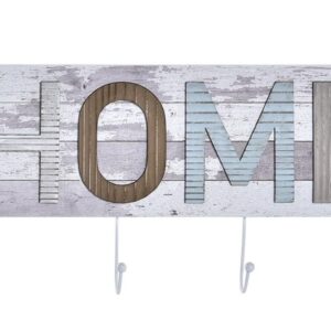 Porte-manteau mural en métal et bois – Home 45cm