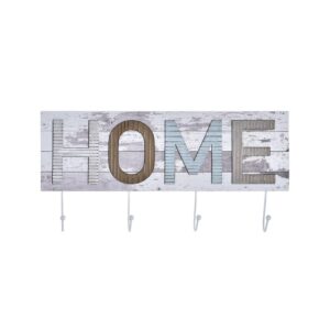 Porte-manteau mural en métal et bois – Home 45cm