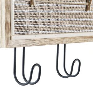 Porte-manteau mural en métal et MDF – 40cm