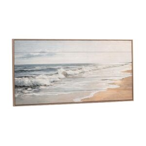Tableau mural encadré en bois – Océan 120cm