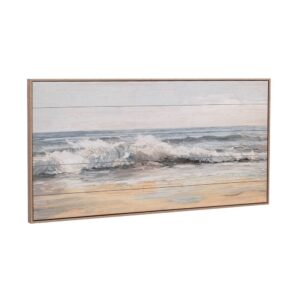Tableau mural encadré en bois – Océan 120cm