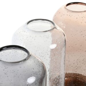 Vase décoratif pour fleurs en verre et bois – 25cm