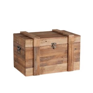 Coffre malle de rangement en bois naturel – 2 modèles