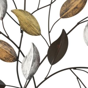 Décoration murale en métal – Arbre en feuilles 103cm