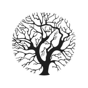 Décoration murale en métal – Arbre sans feuilles 38cm